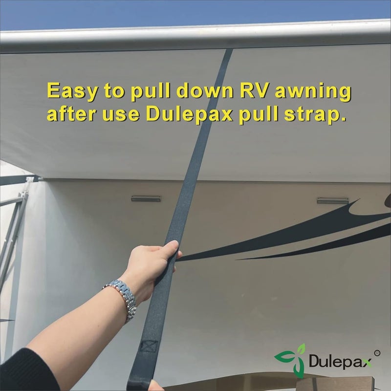 Dulepax RV Awning Pull Straps, 96 Inches Long Straps with Welding Polycord Technology. Universal Patio Awning Pull Straps (1 Units) Black - Image 5